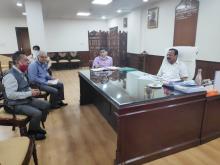 Hon'ble Minister (C&F)Held a review meeting on the progress of the upcoming Fertilizers plants of Hindustan Urvarak Rasayan Limited in Gorakhpur, Barauni and Sindri