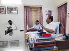 Fertilizers Minister Shri Sadananda Gowada ji, Took a meeting with Shri Nirlep Singh Rai, CEO, RFCL to review the progress of construction of (RFCL) project date 1st July 20 